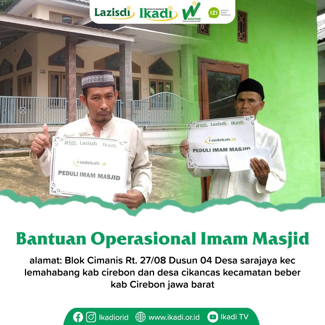 BANTUAN OPERASIONAL IMAM MASJID PELOSOK